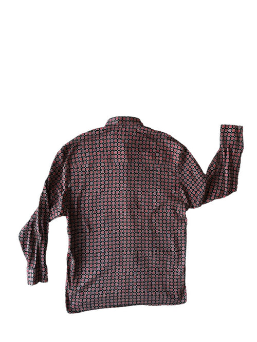 Geometric Medallion Print Button-Down Shirt